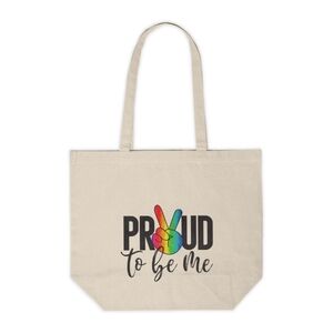 Proud To Be Me Pride Themed Custom Canvas Tote Bag